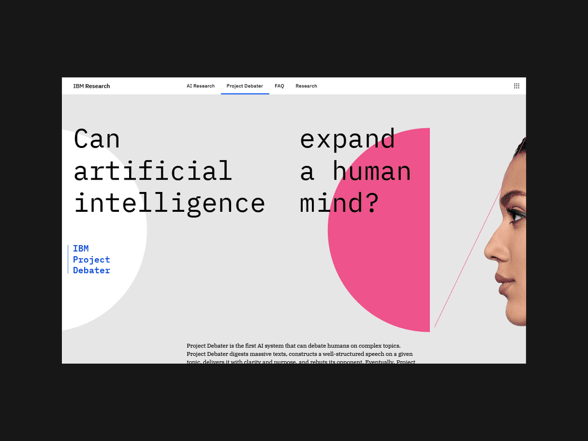 IBM Project Debater website IBM Project Debater website