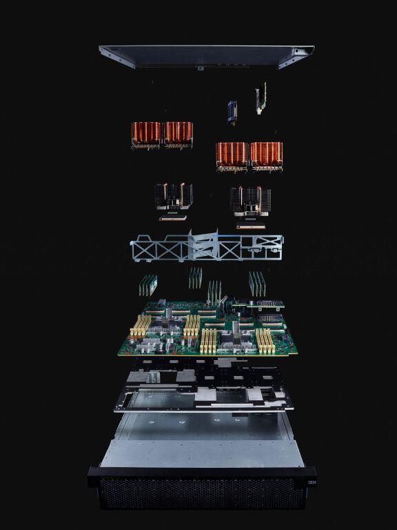 digital rendering of exploded view of IBM hardware digital rendering of exploded view of IBM hardware