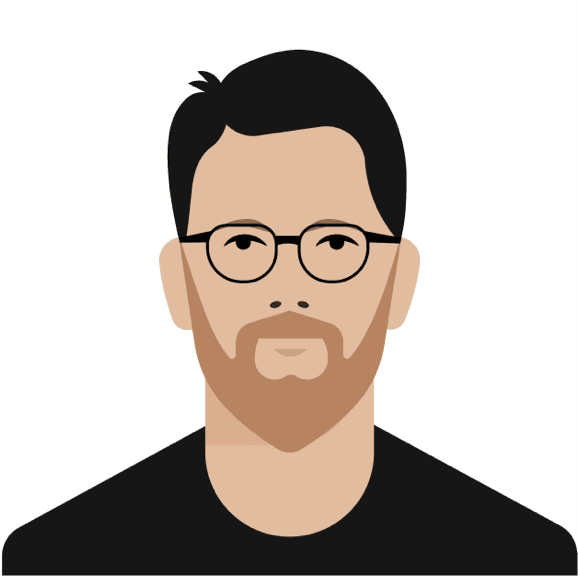 Flat style portrait example Flat style portrait example