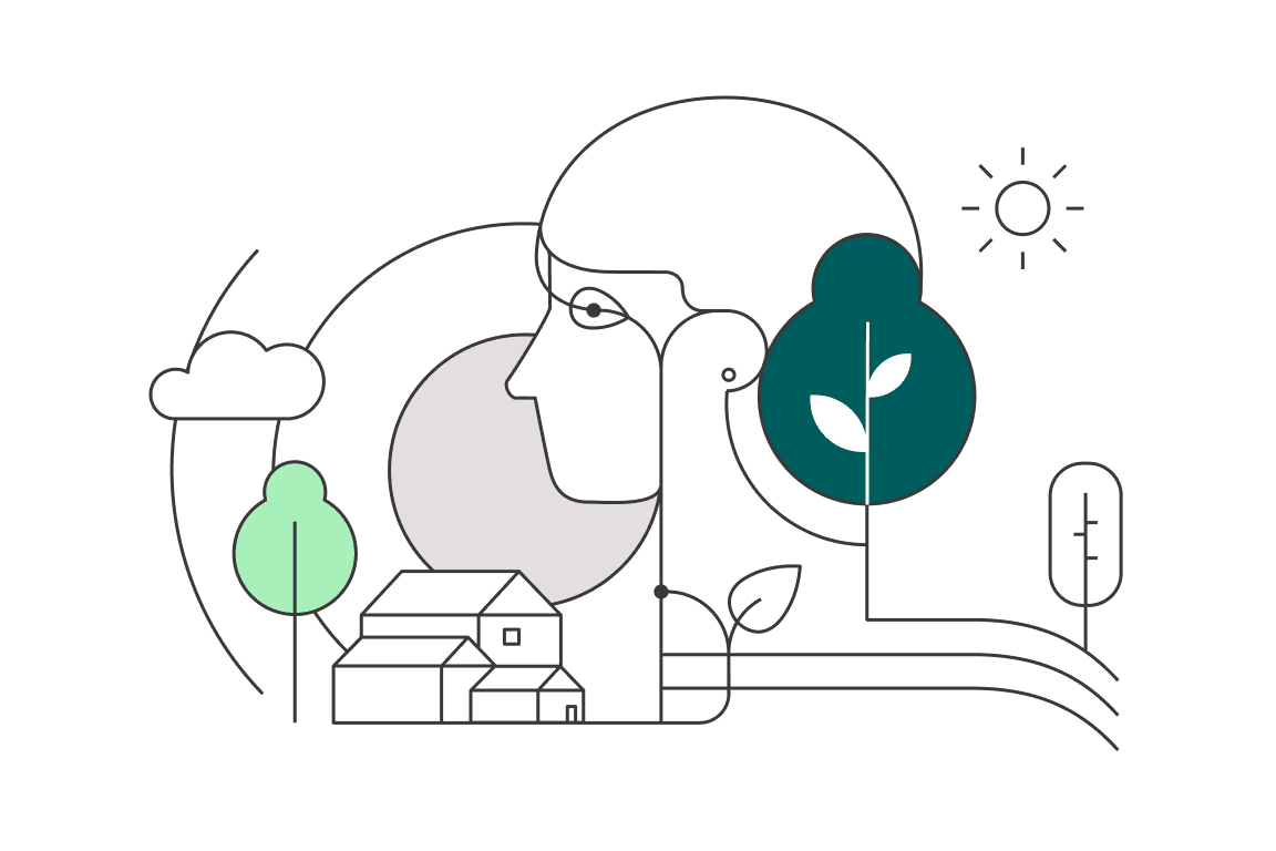 line-style illustration for sustainability line-style illustration for sustainability