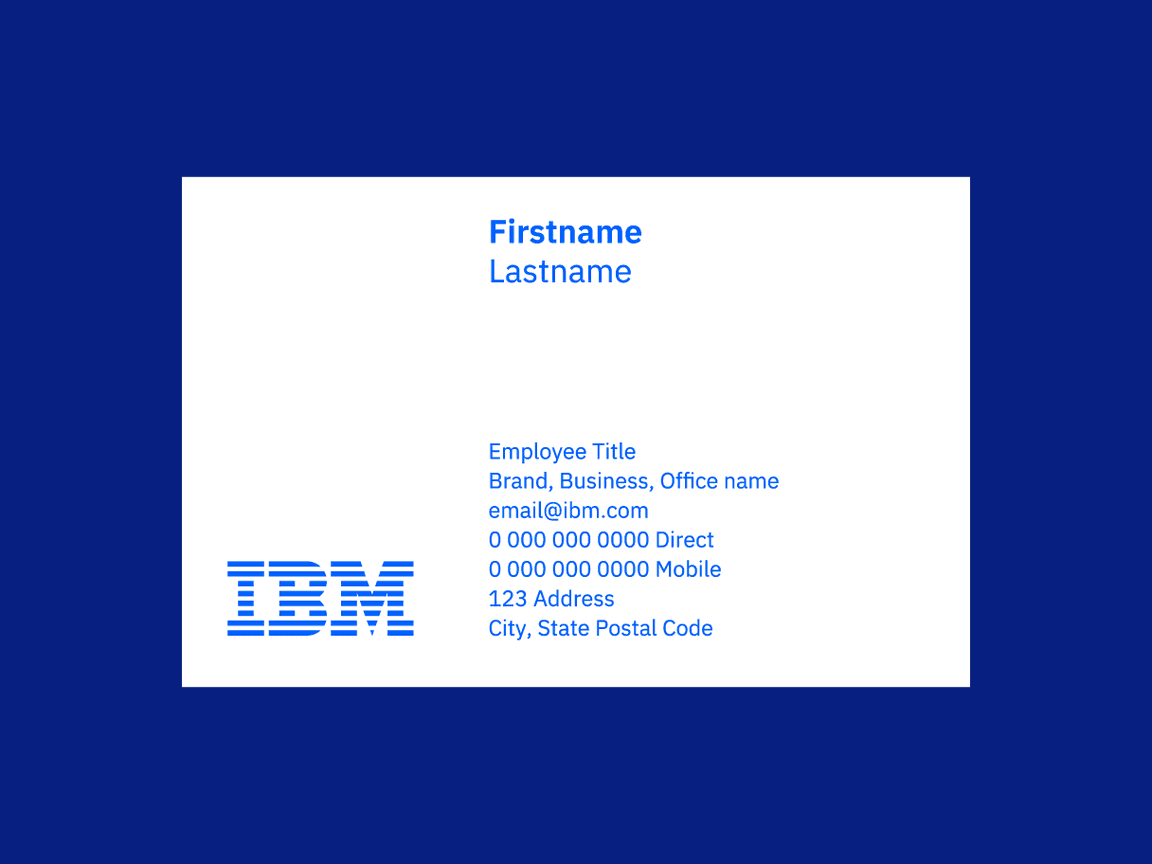 IBM business card IBM business card