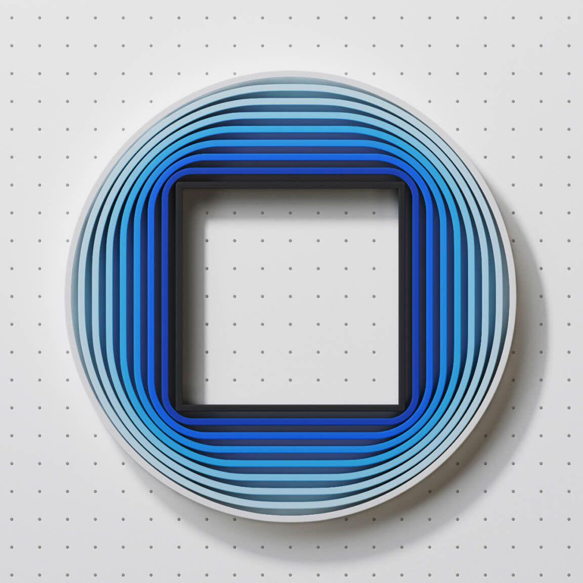 digital rendering of a circle to square digital rendering of a circle to square