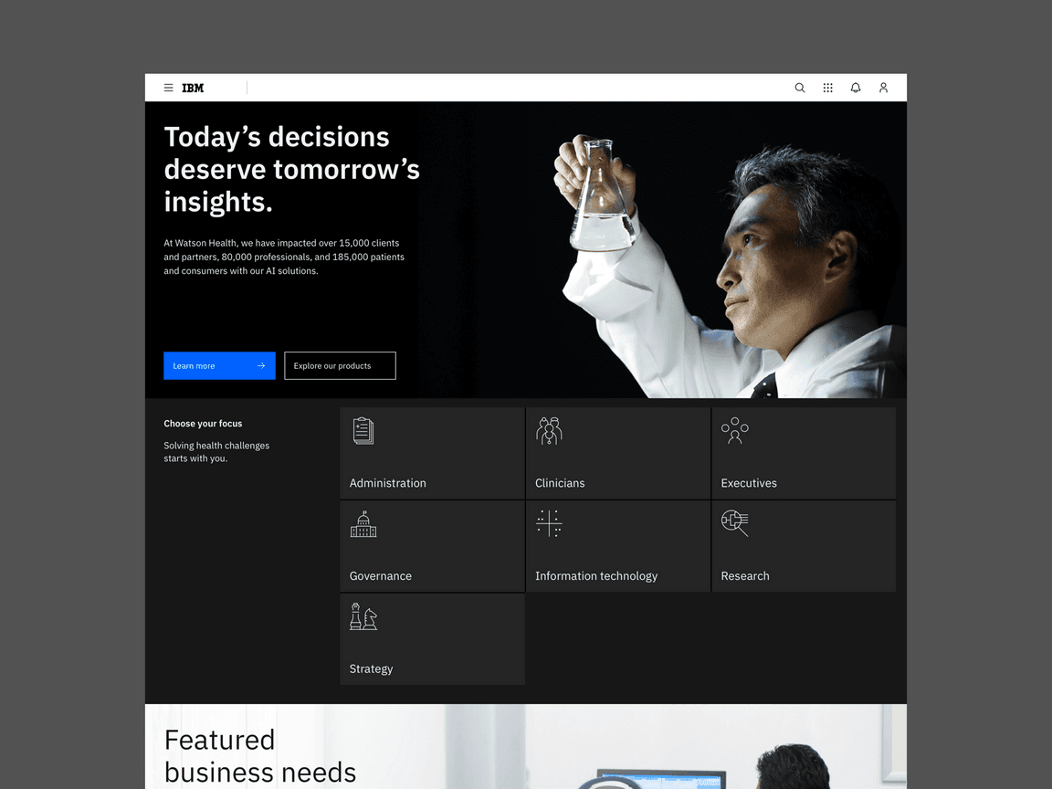 Watson Health web page Watson Health web page