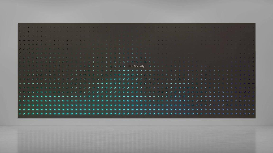 high-resolution media display for IBM Security featuring aurora and pattern high-resolution media display for IBM Security featuring aurora and pattern
