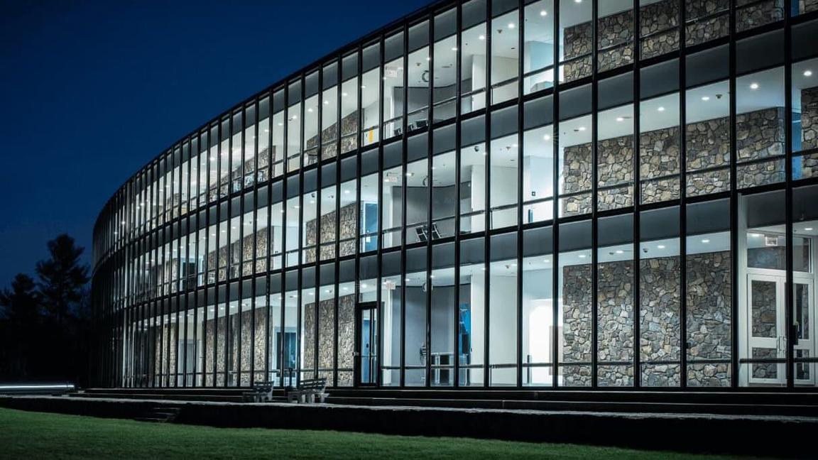 IBM Yorktown exterior at night IBM Yorktown exterior at night