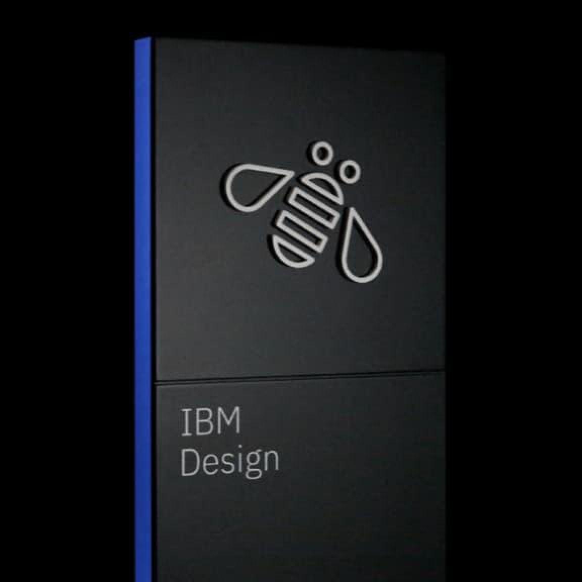 wayfinding signage with IBM bee wayfinding signage with IBM bee