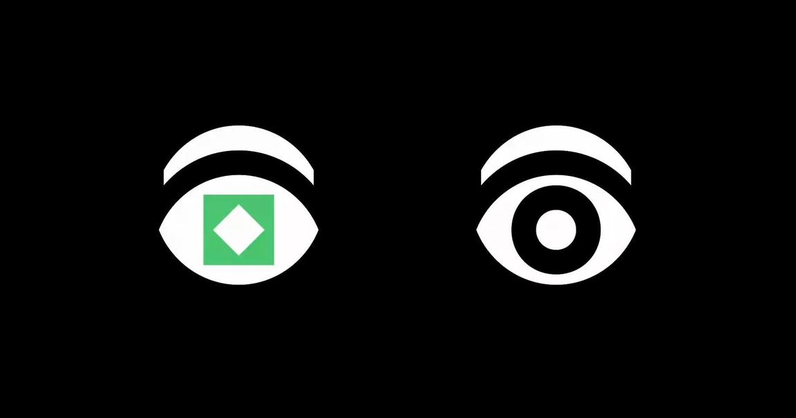 flat-style illustration of a set of eyes flat-style illustration of a set of eyes