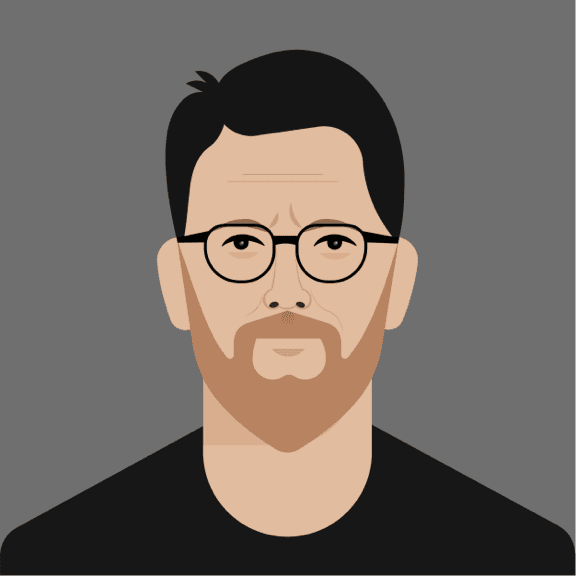 Flat style high-fidelity portrait example Flat style high-fidelity portrait example