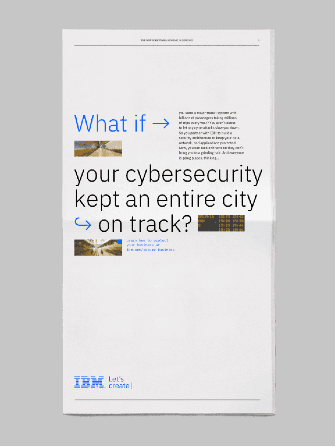 newsprint ad for IBM Security newsprint ad for IBM Security